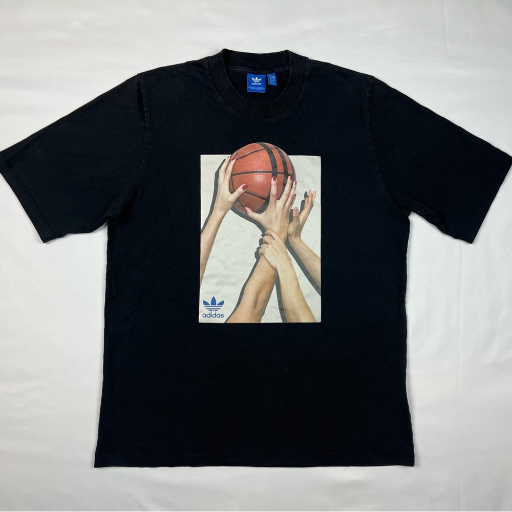 Adidas Originals Mens Playtime Is Over T-Shirt Sz Medium Basketball Loose B2